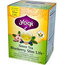 Yogi Tea Organic Green Tea Blueberry Slim Life 16 Tea Bags 1 12 Oz 32 G Yogi Green Tea Yogi Tea Appetite Suppressant Tea