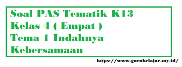 Tentu tak terlepas dari kisi kisi soal tema 1 kelas 4 yang ada. Soal Pas K13 Kelas 4 Tema 1 Indahnya Kebersamaan Guru Belajar