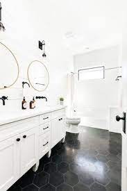 Bathroom black tiles herringbone tile floors kitchen flooring tile trends herringbone tile flooring upstairs bathrooms grey grout. Black Large Hex Bathroom Floor Tile Lexi Grace Design Black Bathroom Floor Timeless Bathroom Bathroom Tile Designs