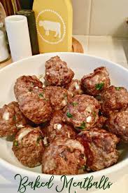 Easy Oven Baked Meatballs That You Prepare Yourself You Can Use Ground Beef Or Ground Turkey They Are Oven Baked Meatballs Easy Baked Meatballs Meatball Bake