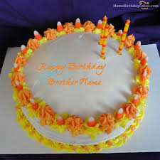 Happy Birthday Cake For Brother With Name And Photo Edit Write Name On Cool Birthday Cake For Brother Happy Birthday Wishes Birthday Cake For Brother Happy Birthday Cake Images Happy Birthday Wishes Cake