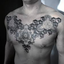 Red for the heart with a golden glow in the center, a dark contrasting color for the almost razor wire appearing thorns, flames in the traditional orange, red and yellows, the cross…that's open for discussion with your tattoo artist. Top 93 Sacred Geometry Tattoo Ideas 2021 Inspiration Guide