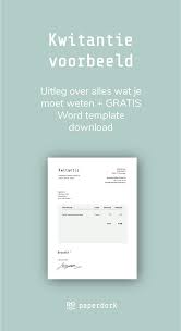 Gratis Kwitantie Voorbeeld Download Word Template Blog Tips Template Blogtips
