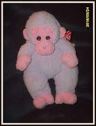 Baby Ty Monkeybaby The Monkey Plush With Rattle Inside 1999 Rare New Ty Monkey Plush Baby Monkey Baby Beanie