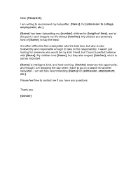 Your cover letter is your chance to show off your most professional, most intelligent, most hirable self. Nanny Letter Of Recommendation Letter Of Recommendation Letter Of Recommendation Letter Example Job Cover Letter Examples