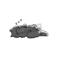 Drawing cartoon people is easy when you break it down into simple steps. Cute Grey Cat Sleeping On Its Back Simple Cartoon Drawing Of Leinwandbilder Bilder Junge Weiss Symbol Myloview De