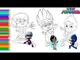 Como dibujar y colorear a ninja nocturno de heroes en pijamas how. Colorear A Los Villanos De Los Pj Masks Coloring The Villains The Pj Masks Youtube