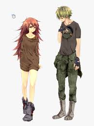 Anime characters broken down by various features, including hair color, eye color, accessories, and more. Blonde And Brown Haired Anime Couple Hd Png Download Kindpng