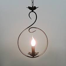 Artistic Pendant Light With 1 Light In Candle Bulb Gwen P Serranotes