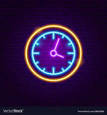 Clock Neon Sign Vector Illustration Of Business Promotion Download A Free Preview Or High Quality Adobe Illus Wallpaper Iphone Neon Neon Wallpaper Neon Signs