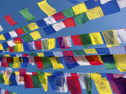 Colourful Prayer Flags Bodhnath Stupa Kathmandu Nepal Prayer Flags Clear Blue Sky Poster Prints