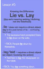 Good Grammar Is Lie Vs Lay Good Grammar Learn English English Writing Skills