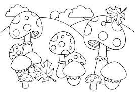 coloriage d automne champignons et feuilles maternelle de camion citerne