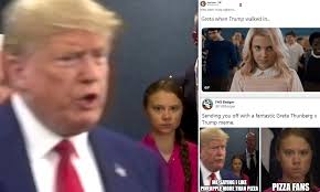 As #parisagreement turns 5, our leaders present their 'hopeful'. Social Media Explodes With Memes Of Greta Thunberg S Glare At Donald Trump As He Enters Un Summit Daily Mail Online