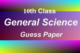 10th Class General Science Guess Paper 2020 Science Class Notes Paper