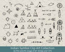 Hand Drawn Doodle Native American Indian Symbol Clip Art Arrows Dreamcatcher Tribal Decorative De Indian Symbols Native American Symbols American Symbols