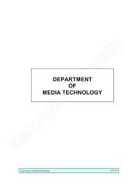Terdapat alat di luar sana. Department Of Media Technology Karunya University
