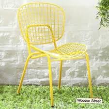 Gregor Metal Chair Yellow Metal Chairs Wooden Garden Furniture Metal Dining Chairs