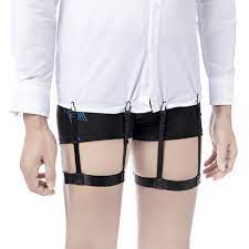 Men Shirt Stay Holder Elastic Garter Belt Suspender Locking Clamp No-slip 1  Pair | eBay