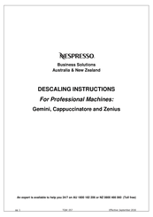 Enjoy espressos, cappuccinos and latte macchiatos in less than a minute. Nespresso Gemini Cs 200 Raccordement Eau Manuals Manualslib