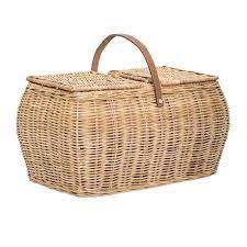 Rattan Picnic Hamper Basket With Lid Picnic Basket Picnic Hamper Rattan Basket
