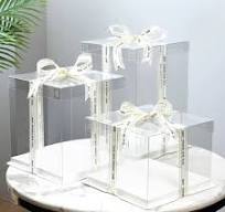 Square Clear / Transparent Acetate Cake Box