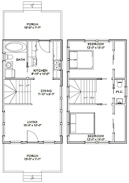 Browse hundreds of tiny house plans! Building Plans Blueprints 901 Sq Ft Model 22b 16x30 House Pdf Floor Plan 2 Bedroom Home Garden Juarainsanmandiri Or Id
