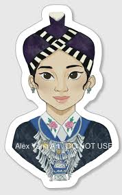 3 Inch Hmong Ladies Vinyl Sticker