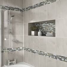 Clean And Sleek Modern Bath With Mosaic Tile Detail Tub Shower Shower Remodel Bathrooms Remodel Bathroom Shower Tile