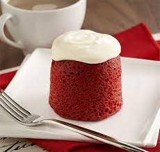 Red Velvet Mug Cakes Recipe Desserts Red Velvet Mug Cake Recipe Dessert Recipes Easy