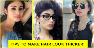 They coat hair to make it feel thicker and give it grip to help you manipulate strands into a voluminous look, wnek explains. 20 Styling Tips To Make Your Thin Hair Appear Thicker