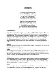 Both stanzas and paragraphs include connected thoughts, and are set off by a space. Meeting At Night Poem Poetry