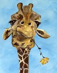 Giraffe With Flower Craig Funny Cute Animal For Nursery Or Adults Giraffe Art Funny Giraffe Giraffe