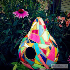 15 Whimsical Handmade Birdhouse And Feeder Designs To Liven Up Your Garden Gourds Birdhouse Painted Gourds Handmade Birdhouses