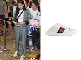 170826 Blackpink Jennie Wears Gucci Sneaker At Haneda Airport Kdramastyle Gucci Sneakers Outfit Kpop Fashion Gucci Sneakers