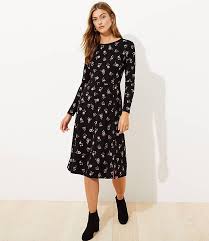 Dresses For Women Loft Long Sleeve Midi Dress Petite Dresses Casual Petite Dresses