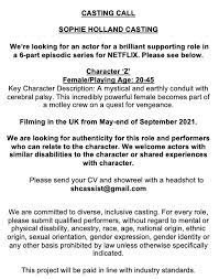 Asking an expert how to audition for netflix might be your best bet for getting in the door in the quickest way possible. Sophiehollandcastingcsa On Twitter Casting Call Character Z Text Version Can Be Found Here Https T Co 0qgmwtbmnq Sophhollandcast Ffearis Castingcall Casting Netflix Actor Audition Https T Co Uu92ay7r0p