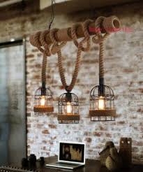 Three Head Hemp Bamboo Birdcage Pendant Lights Creative Retro Iron Pendant Lamp Garden Coffee Shop Dining Room Light Fixture Nordic Wall Canvas Home And Decoration