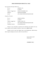 Berkat prestasi dan perjuangannya termasuk doa orang tuanya, berhasil menjadi taruna. Contoh Surat Izin Orang Tua Nusagates