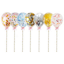 Confetti Cake Balloons Glitter Balloons Cake Balloons Cake Topper