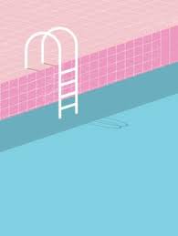 The Pink Pool Pool Art Swimming Pool Art Pool Drawing