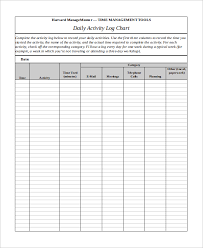 daily activity log chart template download xlsx