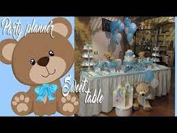 Idee Allestimento Battesimo Tema Orsetto Baby Shower Teddy Bear Party Planner Youtube Party Planner Baby Party Teddy Bear Party