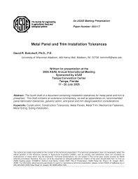 pdf metal panel and trim installation tolerances