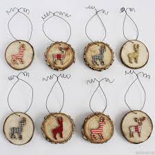 First thing i did was. Deer Wood Slice Ornaments Rustic Christmas