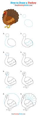 Directed drawing ~ turkey ~. How To Draw A Turkey Really Easy Drawing Tutorial