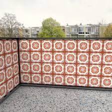 makkelijk je balkon afschermen tegen inkijk met een balkondoek van sipp outdoor balcony privacy screen with boho pattern balkon schermen zonnescherm