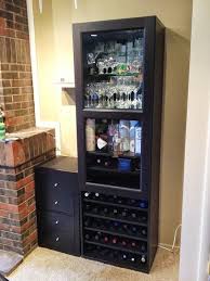 How To Combine Ikea Items To Build Your Own Wine Rack Liquor Cabinet Ikea Wine Cabinet Ikea Wine And Liquor Cabinets