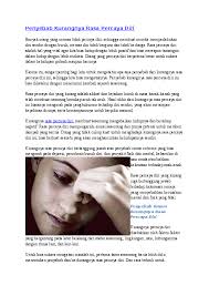 Selalu terasa tak selesa ngan bau badan ble bjalan2 ngan kawan2 or bf/gf masing2? Doc Penyebab Kurangnya Rasa Percaya Diri Mar Ah Aulia Academia Edu