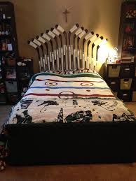 Complete Hockey Bed Stick Headboard Puck Footboard Arena Quilt Hockey Room Hockey Themed Room Hockey Stick Furniture